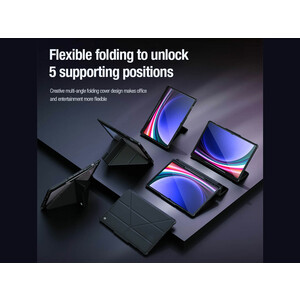 کیف محافظ بامپردار تبلت سامسونگ اس 9 اولترا نیلکین Nillkin Bumper Leather cover case Pro Multi-angle folding style Samsung Galaxy Tab S9 Ultra