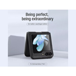 خرید کیف کویین زد فلیپ 5 سامسونگ نیلکین Nillkin Qin Vegan leather case for Samsung Galaxy Z Flip5