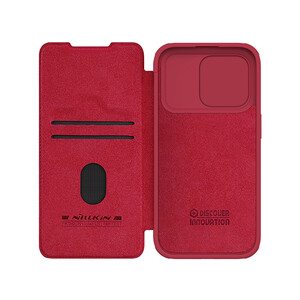 گارد کلاسوری آیفون 15 پرو مکس نیلکین Nillkin Apple iPhone 15 Pro max Qin Pro leather case