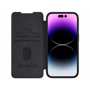 کیف کویین آیفون 15 پرو مکس نیلکین Nillkin Apple iPhone 15 Pro max Qin Pro leather case