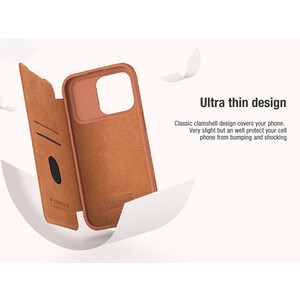 کیفیت کیف کویین آیفون 15 پرو مکس نیلکین Nillkin Apple iPhone 15 Pro max Qin Pro leather case