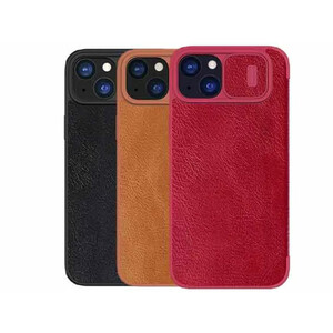 کیف کویین آیفون 15 نیلکین Nillkin Apple iPhone 15 Qin Pro leather case