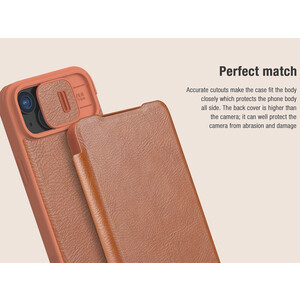 خرید کیف کویین آیفون 15 نیلکین Nillkin Apple iPhone 15 Qin Pro leather case