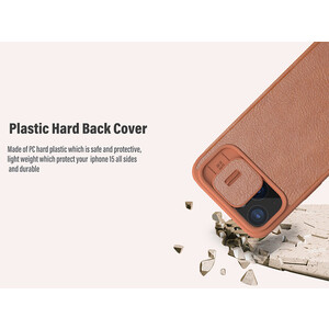 بهترین کیف کویین آیفون 15 نیلکین Nillkin Apple iPhone 15 Qin Pro leather case