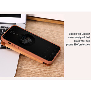 قیمت کیف کویین آیفون 15 نیلکین Nillkin Apple iPhone 15 Qin Pro leather case