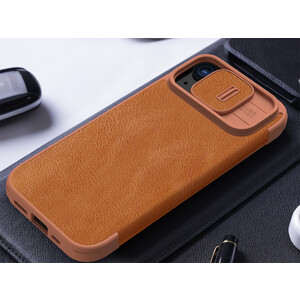خرید کیف کویین آیفون 15 نیلکین Nillkin Apple iPhone 15 Qin Pro leather case