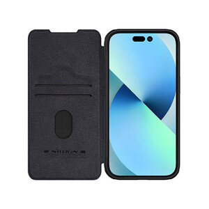 کیفیت کیف محافظ آیفون 15 پلاس نیلکین Nillkin Apple iPhone 15 plus Qin Pro leather case