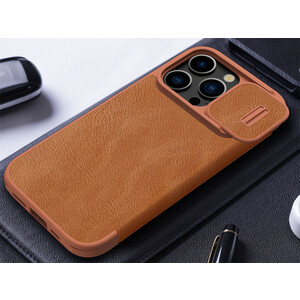 خرید کیف کتابی آیفون 15 پرو نیلکین Nillkin Apple iPhone 15 Pro Qin Pro leather case