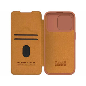کیف کویین آیفون 15 پرو نیلکین Nillkin Apple iPhone 15 Pro Qin Pro leather case