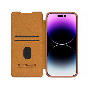 کیف کویین آیفون 15 پرو نیلکین Nillkin Apple iPhone 15 Pro Qin Pro leather case