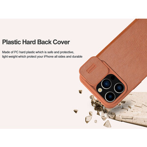 بهترین کیف کویین آیفون 15 پرو نیلکین Nillkin Apple iPhone 15 Pro Qin Pro leather case