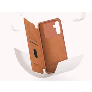 کیفیت قاب محافظ سامسونگ A24 نیلکین Nillkin Samsung Galaxy A24 4G Qin Pro leather case