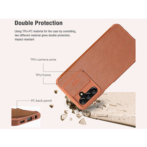 خرید قاب محافظ سامسونگ A24 نیلکین Nillkin Samsung Galaxy A24 4G Qin Pro leather case