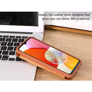 فروش قاب محافظ سامسونگ A24 نیلکین Nillkin Samsung Galaxy A24 4G Qin Pro leather case