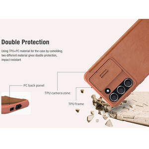 کیفیت کیف سامسونگ گلکسی اس 23 پلاس نیلکین Nillkin Samsung Galaxy S23+/S23 Plus Qin Pro leather case