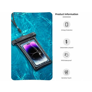 خرید کیف ضدآب گوشی موبایل تا 7 اینچ یوسامز USAMS YD011 7 inch Waterproof Bag