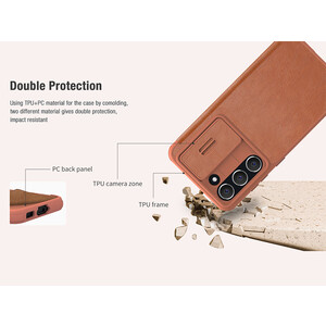 کیف محافظ سامسونگ گلکسی اس 23 نیلکین Nillkin Samsung Galaxy S23 Qin Pro leather case