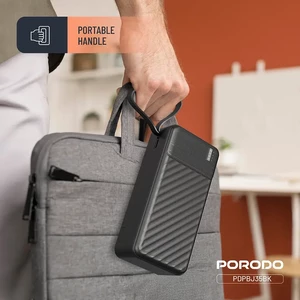 پاور بانک 30000 پورودو Porodo مدل PDPBJ35BK با کابل و چراغ قوه