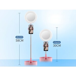 رینگ لایت رومیزی مخصوص آرایش توتو Totu Live Makeup Multipurpose Desk Lamp G3 قابلیت تنظیم ارتفاع