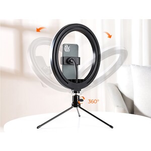 رینگ لایت 10 اینچی رومیزی به همراه سه پایه جویروم Joyroom JR-ZS229 Mini Desktop Ring Light دارای قابلیت چرخش
