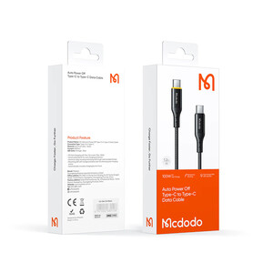 بهترین کابل شارژ قطع کن دار تایپ سی به تایپ سی 100 واتی مک دودو طول 1.2متر  مدل MCDODO CA-3460