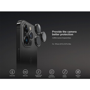 کیفیت محافظ لنز آیفون 15 پرو و پرو مکس نیلکین Nillkin Apple iPhone15 Pro/15 Pro max CLRFilm Camera Tempered Glass