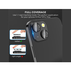 کیفیت محافظ لنز فلزی آها استایل  مناسب برای آیفون 13 و آیفون 13 مینی      AhaStyle WG62-1 Camera Lens Protector Metal camera frame for iPhone 13