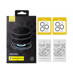 خرید محافظ دوربین آیفون 14 پرو و 14 پرومکس (پک دوعددی) بیسوس Baseus 14 Pro/14 Pro Lens Film Max SGQK000802