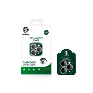 محافظ لنز نگین دار آیفون 13 پرو و 13 پرو مکس گرین Green iphone 13 Pro/13 Pro Max Diamond Camera Lens