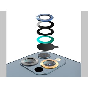Green Lion Anti-Glare Camera Glass Protector Compatible for iPhone 12 Pro Max (6.7") - Black