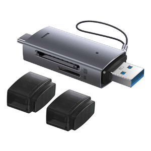 کارت‌ خوان یواس‌بی به تایپ‌سی بیسوس Baseus AirJoy Series Card Reader USB3.0 Single Read WKQX070301