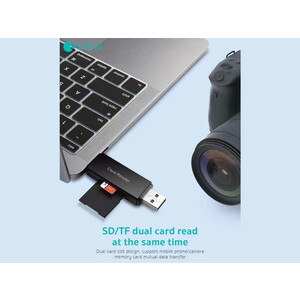 Coteetci two-in-one card reader 83006-BK