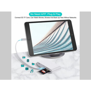 مبدل او تی جی و کارت خوان لایتنینگ کوتتسی Coteetci lightning card reader 6in1 33008