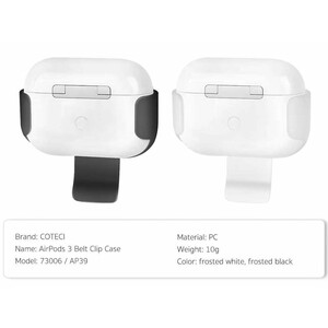 Coteetci Airpods 3 belt clip case 73006-BK