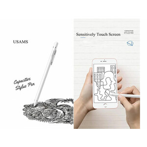 قلم لمسی یوسامز Usams US-ZB057 Touch Screen Stylus Pen (With Pen Clip)