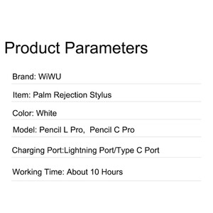 قلم لمسی آیپد ویوو WiWU Pencil L Pro Palm Rejection Stylus