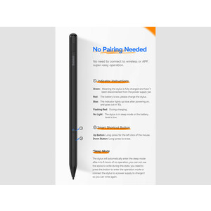 قلم لمسی مایکروسافت بیسوس (نسخه فعال) Baseus SXBC070002 Microsoft Smooth Capacitive Writing Stylus