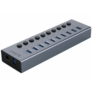خرید هاب 10 پورت یو اس بی فلزی اوریکو ORICO-BT2U3-10AB Multi-port Hub With Individual Switches