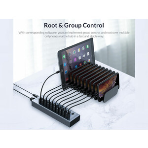 هاب 10 پورت یو اس بی فلزی اوریکو ORICO-BT2U3-10AB Multi-port Hub With Individual Switches