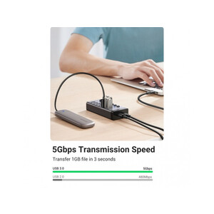 هاب 7 پورت USB 3.0 یوگرین Ugreen CM481 30778 7 Ports USB 3.0