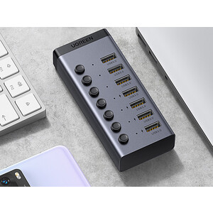 هاب 7 پورت USB 3.0 یوگرین Ugreen CM481 30778 7 Ports USB 3.0
