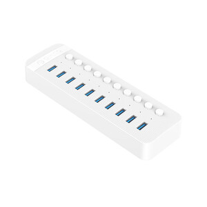 خرید هاب یو اس بی 10 پورت اوریکو ORICO CT2U3-10AB Multi-Port Hub With Individual Switches