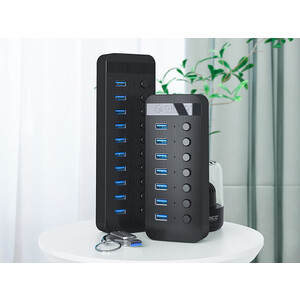 کیفیت هاب یو اس بی 10 پورت اوریکو ORICO CT2U3-10AB Multi-Port Hub With Individual Switches