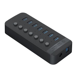 هاب یو اس بی 7 پورت همراه آداپتور اوریکو Orico CT2U3-7AB Multi-Port Hub With Individual Switches