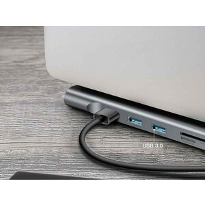 هاب آداپتور تایپ سی چند کاره بیسوس Baseus Enjoyment Type-C 11in1 Hub Adapter دارای 3 درگاه یو اس بی 3