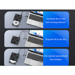 قیمت دی وی دی رایتر اکسترنال اوریکو با ظرفیت 2 مگابایت ORICO-ORHU3-01 USB3.0 Multifunctional External Recorder