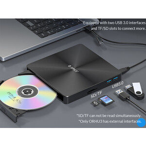 کیفیت دی وی دی رایتر اکسترنال اوریکو با ظرفیت 2 مگابایت ORICO-ORHU3-01 USB3.0 Multifunctional External Recorder