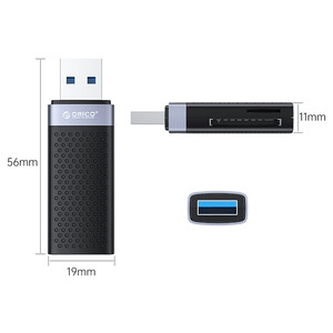 خرید کارتخوان و رم ریدر اوریکو ORICO CS2D-A3 TF/SD Dual Port USB-A3.0 Card Reader Single Read