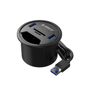 هاب USB  و کارت خوان رومیزی چند کاره اوریکو  ORICO-DESK-2UST Multi-Function Desktop Grommet