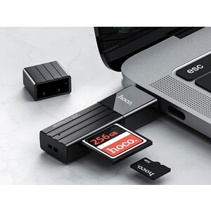 کارت خوان هوکو hoco HB20 Mindful 2-in-1 USB2.0 card reader